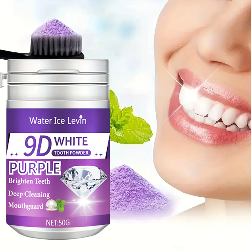 Teeth Whitening Lab - 9D White Purple Toothpowder. Brighten Teeth,