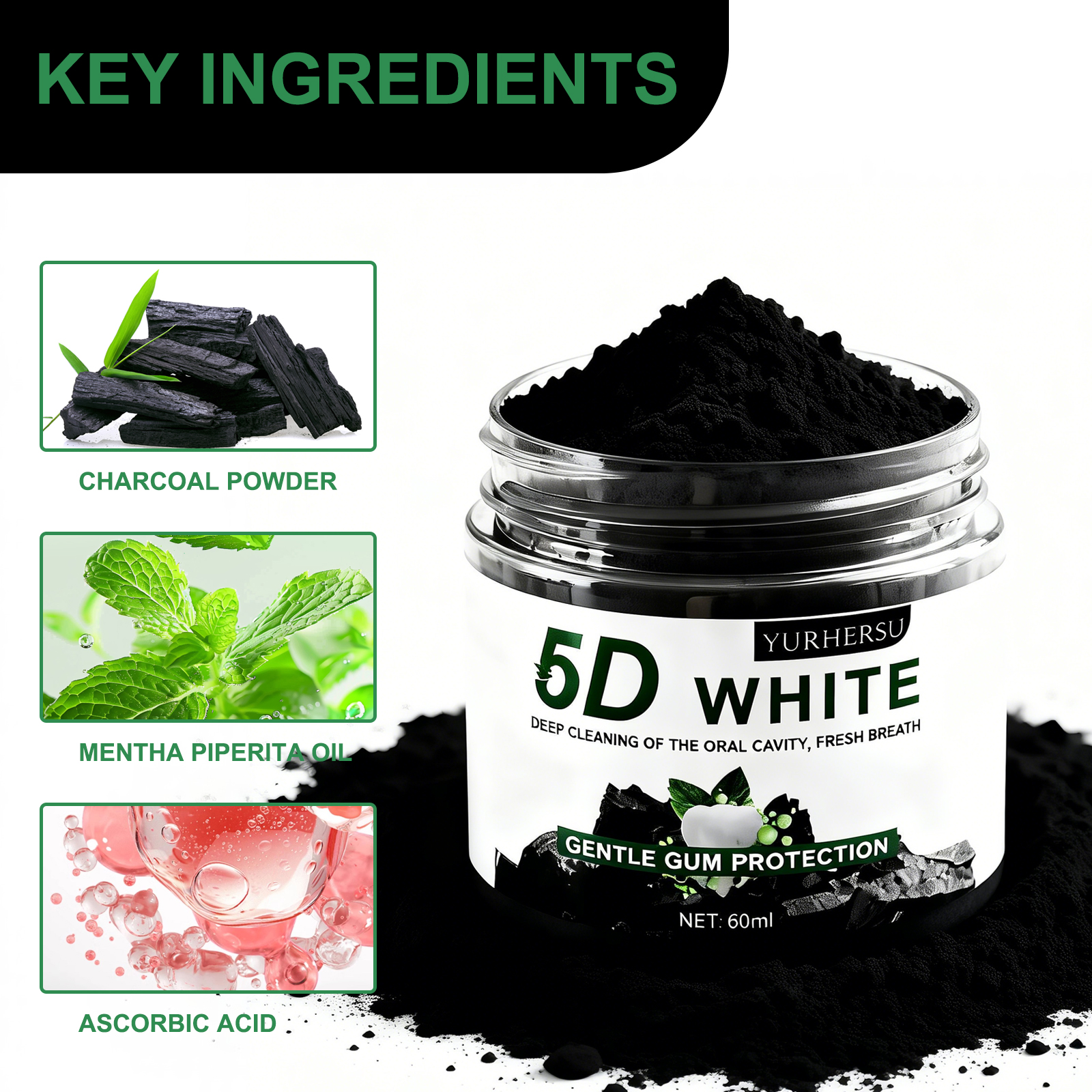 Bamboo Charcoal Teeth Whitenin - Teeth Whitening Charcoal Powder reseña y precio