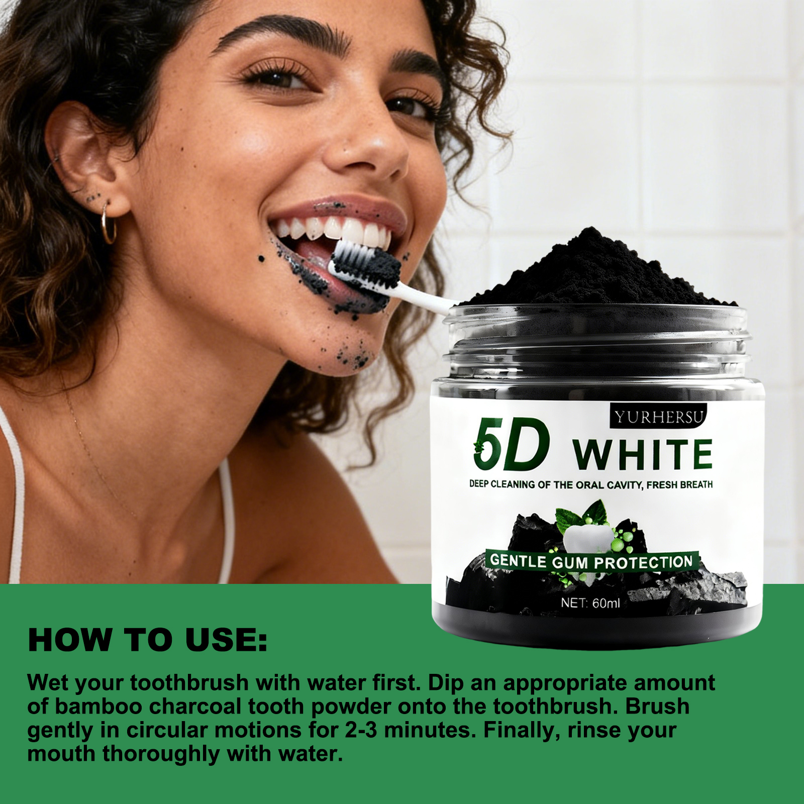 Bamboo Charcoal Teeth Whitenin - Teeth Whitening Charcoal Powder reseña y precio