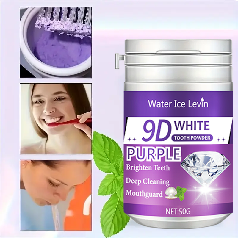 9D White Purple Toothpowder. B - Teeth Whitening Lab reseña y precio