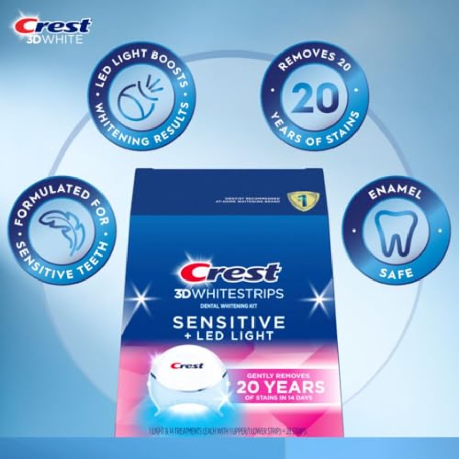Crest 3D Whitestrips Sensitive - Whitening Strip 3D reseña y precio