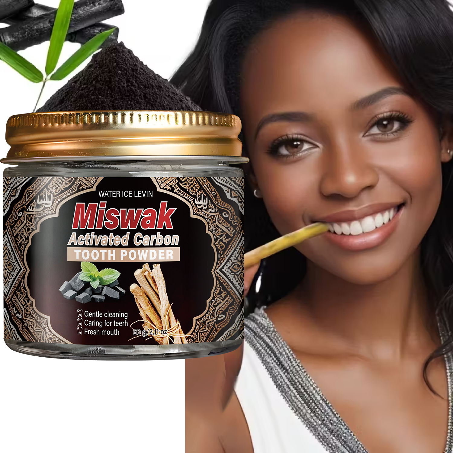 Activated Charcoal & Miswak To - Teeth Whitening Charcoal Powder reseña y precio