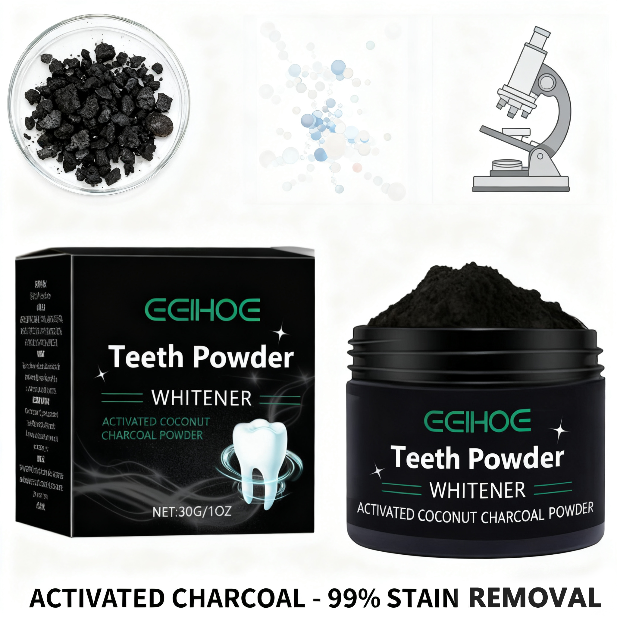 Natural Teeth Whitening Powder - Teeth Whitening Charcoal Powder reseña y precio