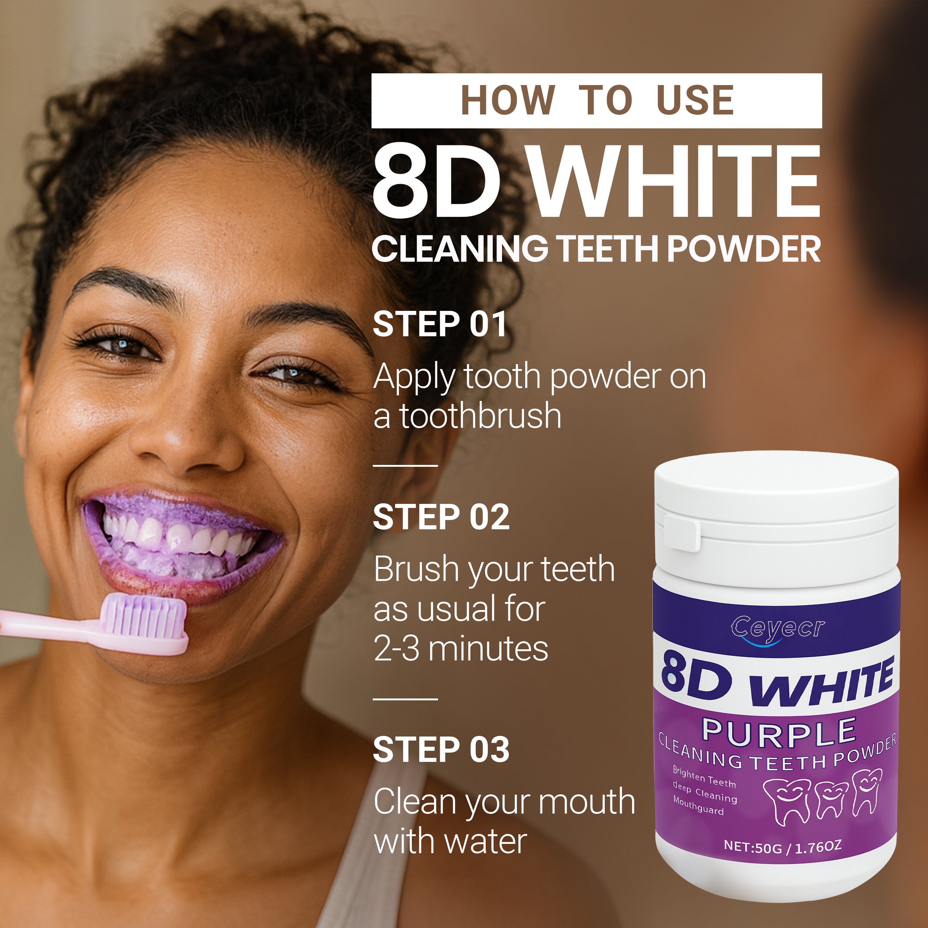 8D white Teeth Whitening Powde - Teeth Whitening Remedies reseña y precio