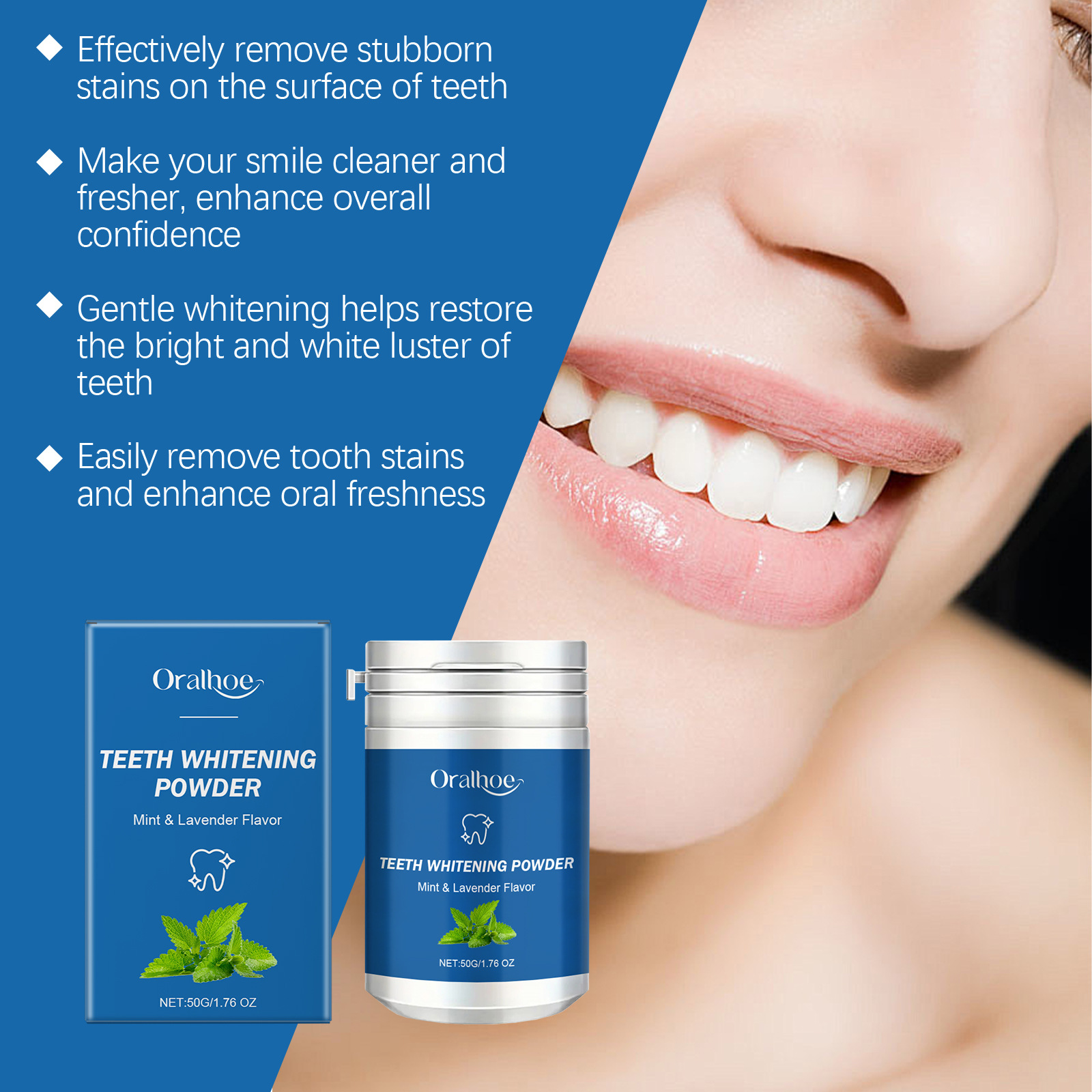 ORALHOE Pearl Essence Teeth Wh - Teeth Whitening Charcoal Powder reseña y precio