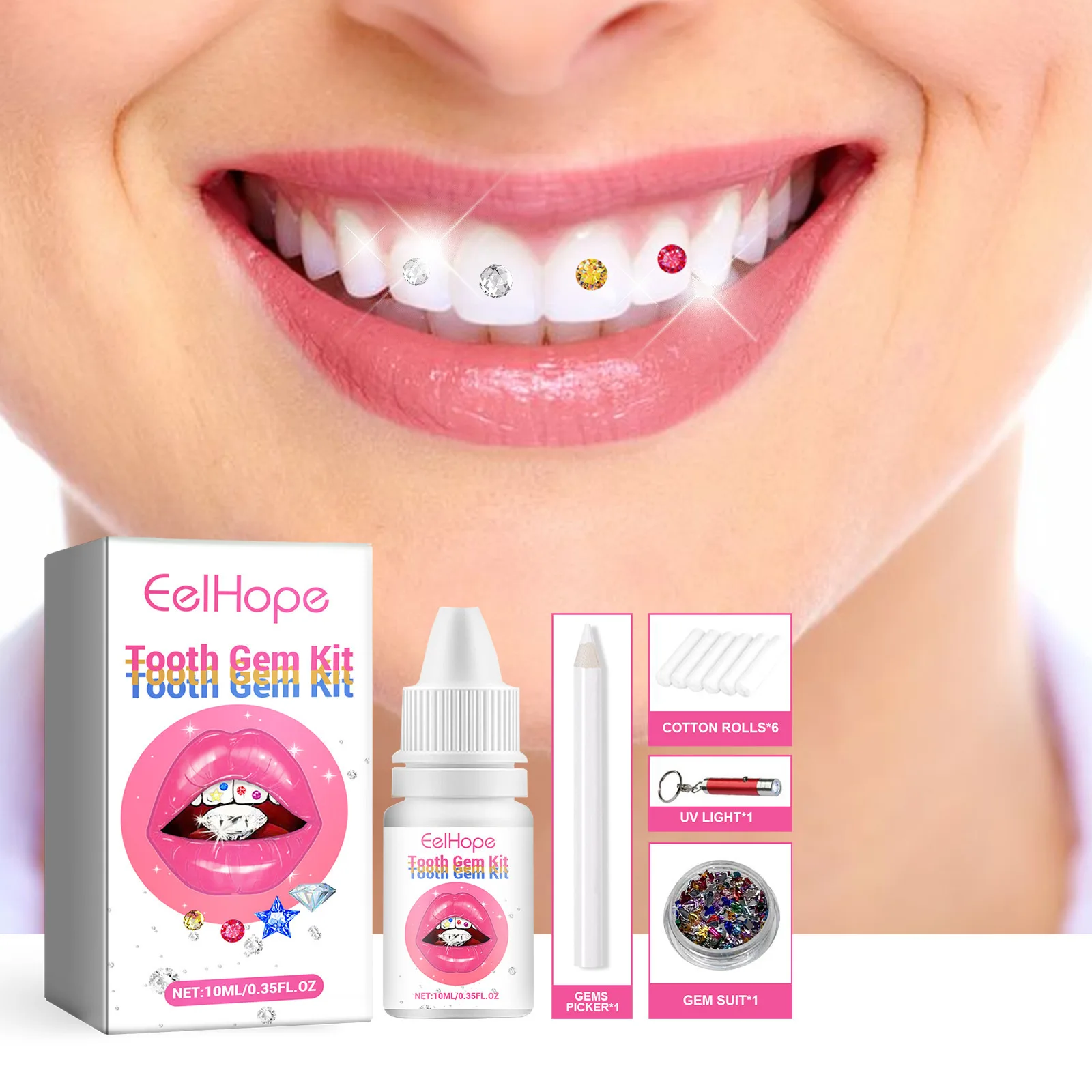 Tooth Jewelry Kit DIY Clear Pr - Teeth Whitening Usa reseña y precio
