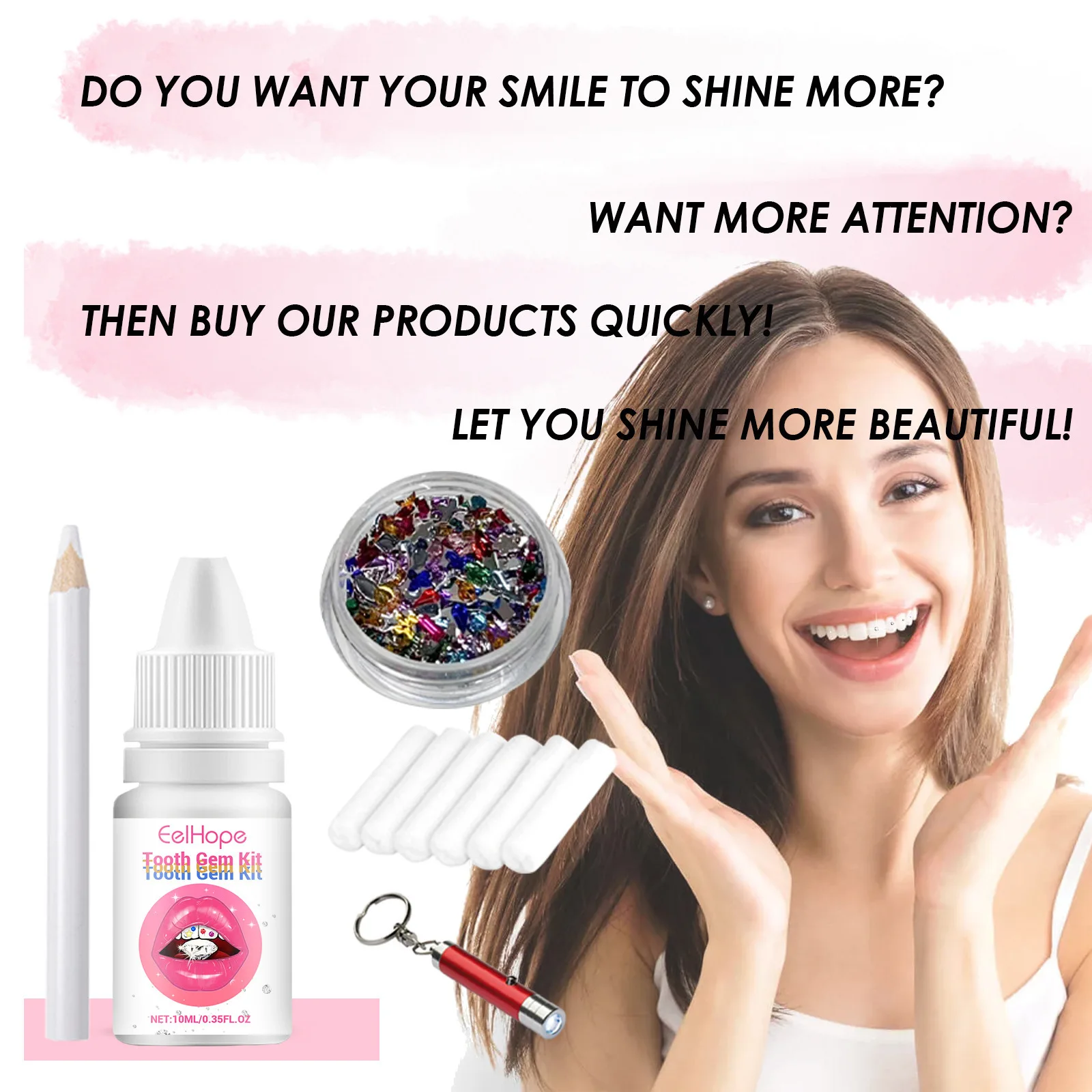Tooth Jewelry Kit DIY Clear Pr - Teeth Whitening Usa reseña y precio