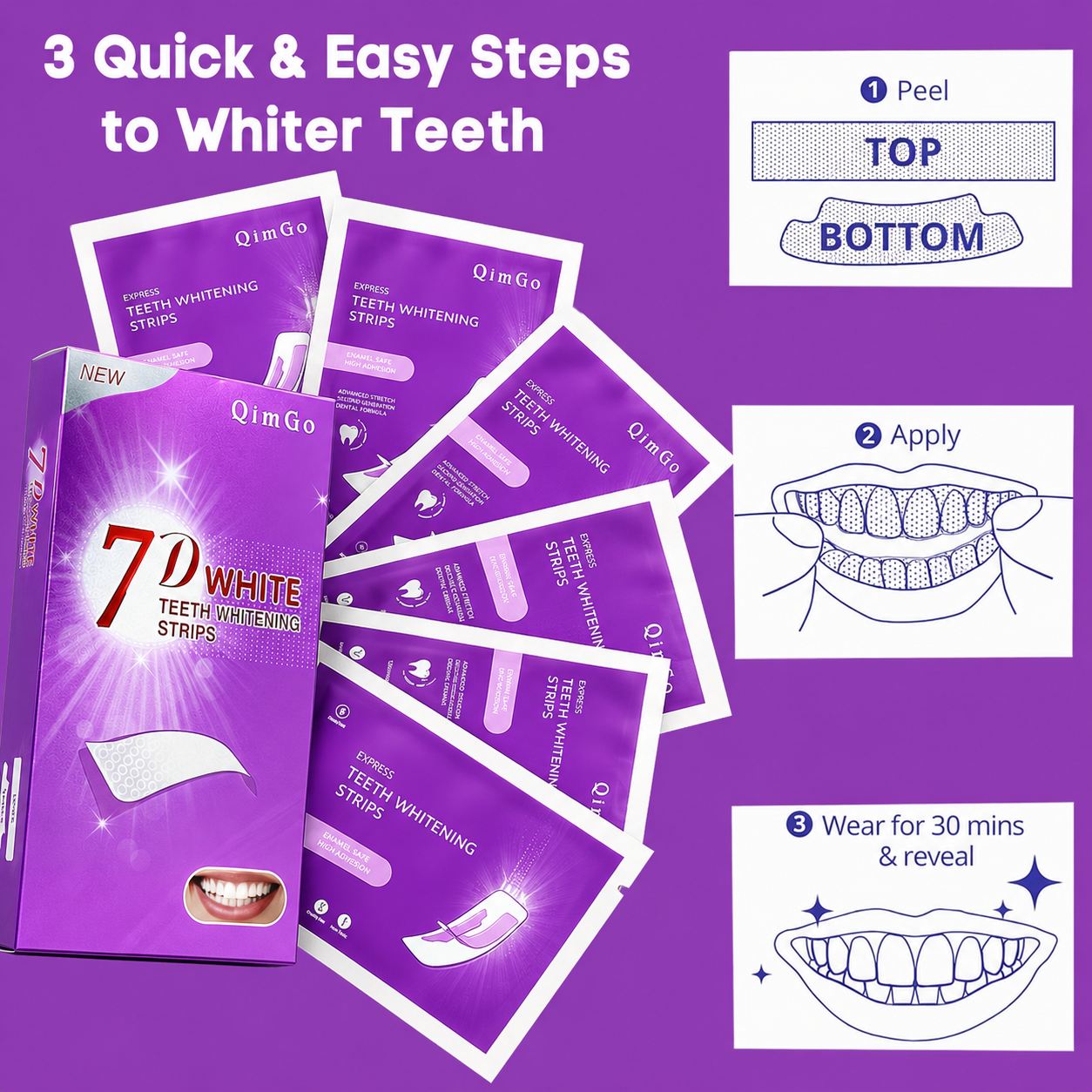 Purple Teeth Whitening Strip N - Teeth Whitening In Office reseña y precio