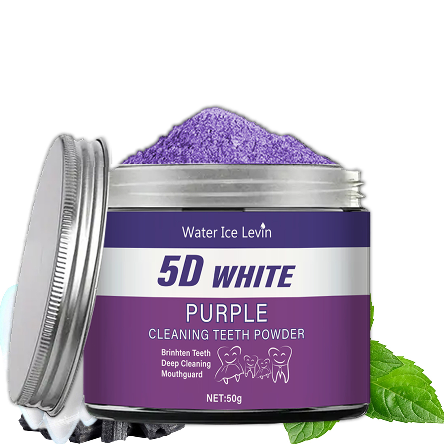 Purple Teeth Whitening Powder, - Teeth Whitening Charcoal Powder reseña y precio
