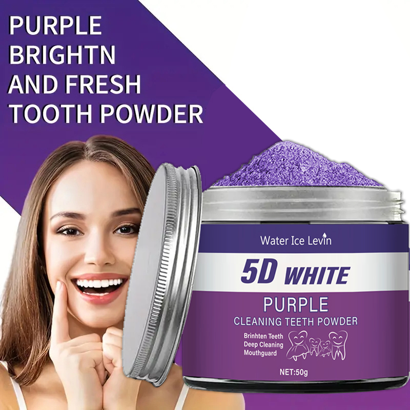 Purple Teeth Whitening Powder, - Teeth Whitening Charcoal Powder reseña y precio
