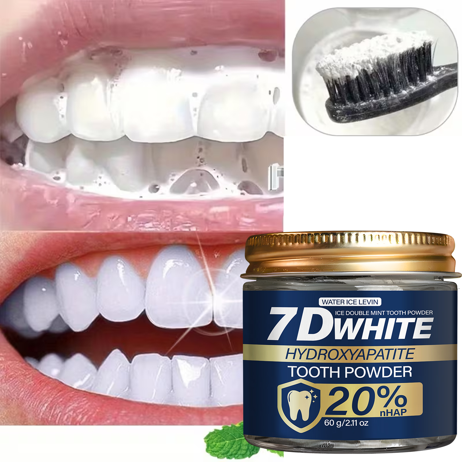 Hydroxyapatite Tooth Powder 60 - Teeth Whitening Charcoal Powder reseña y precio