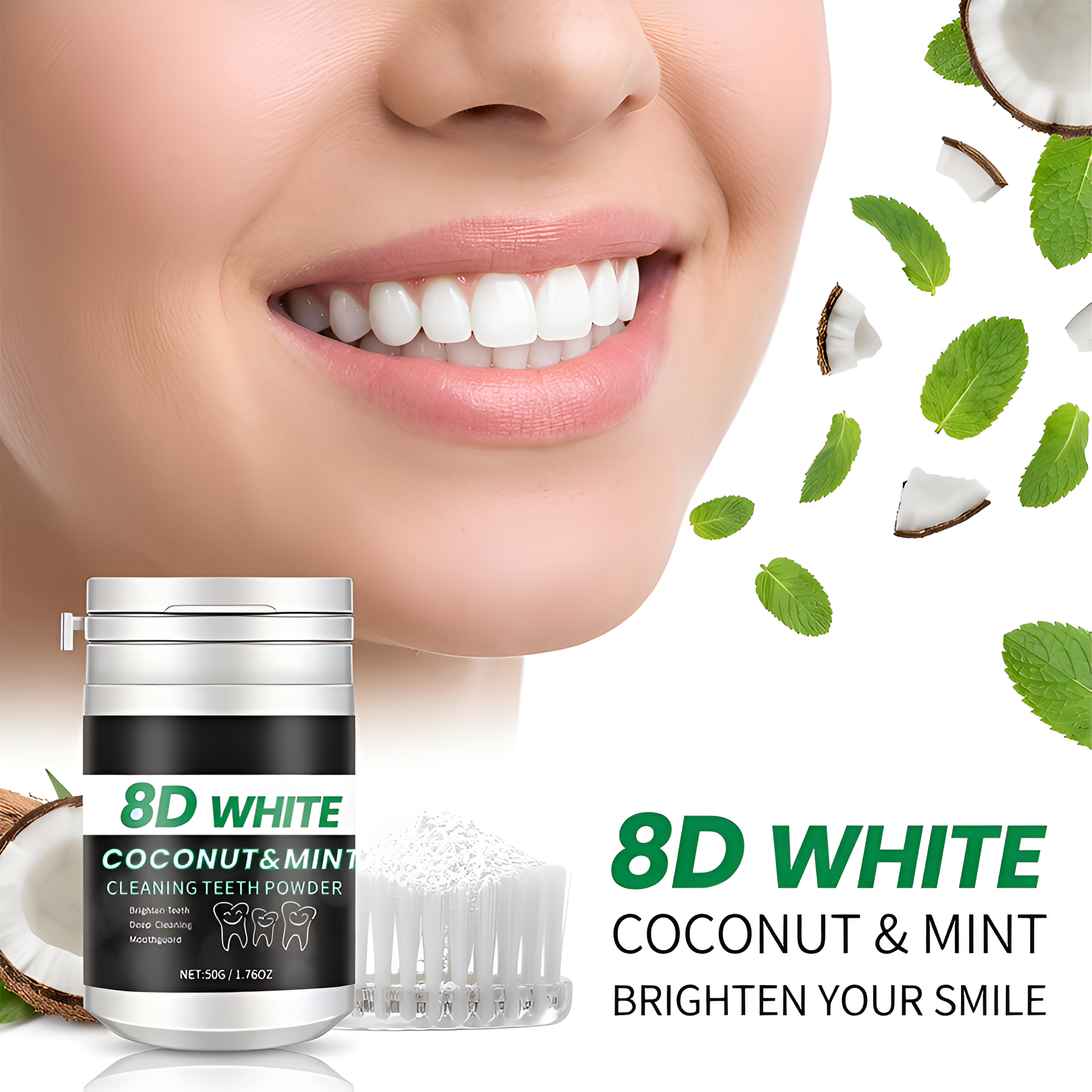 8D Charcoal Teeth Whitening Po - Teeth Whitening Charcoal Powder reseña y precio