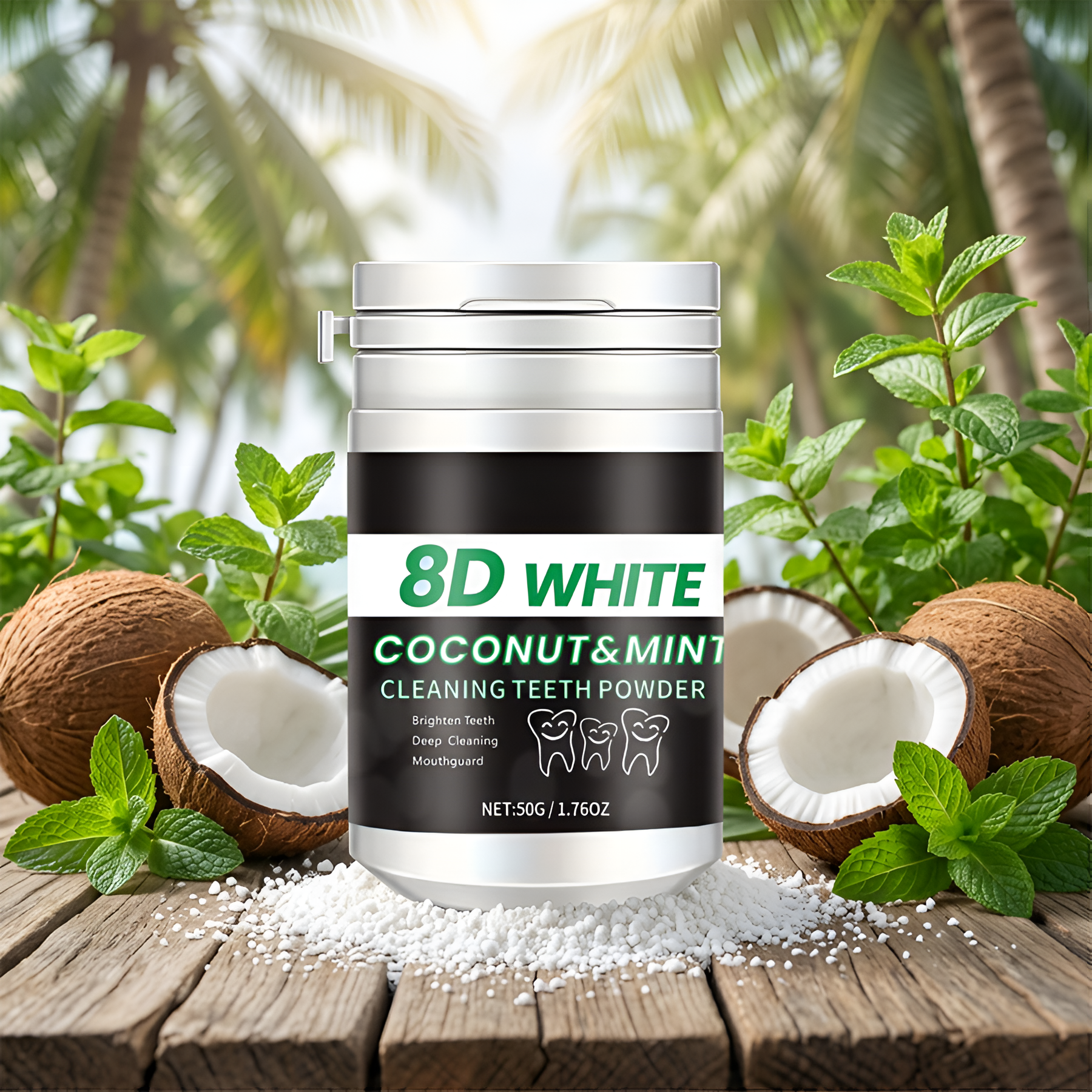 8D Charcoal Teeth Whitening Po - Teeth Whitening Charcoal Powder reseña y precio