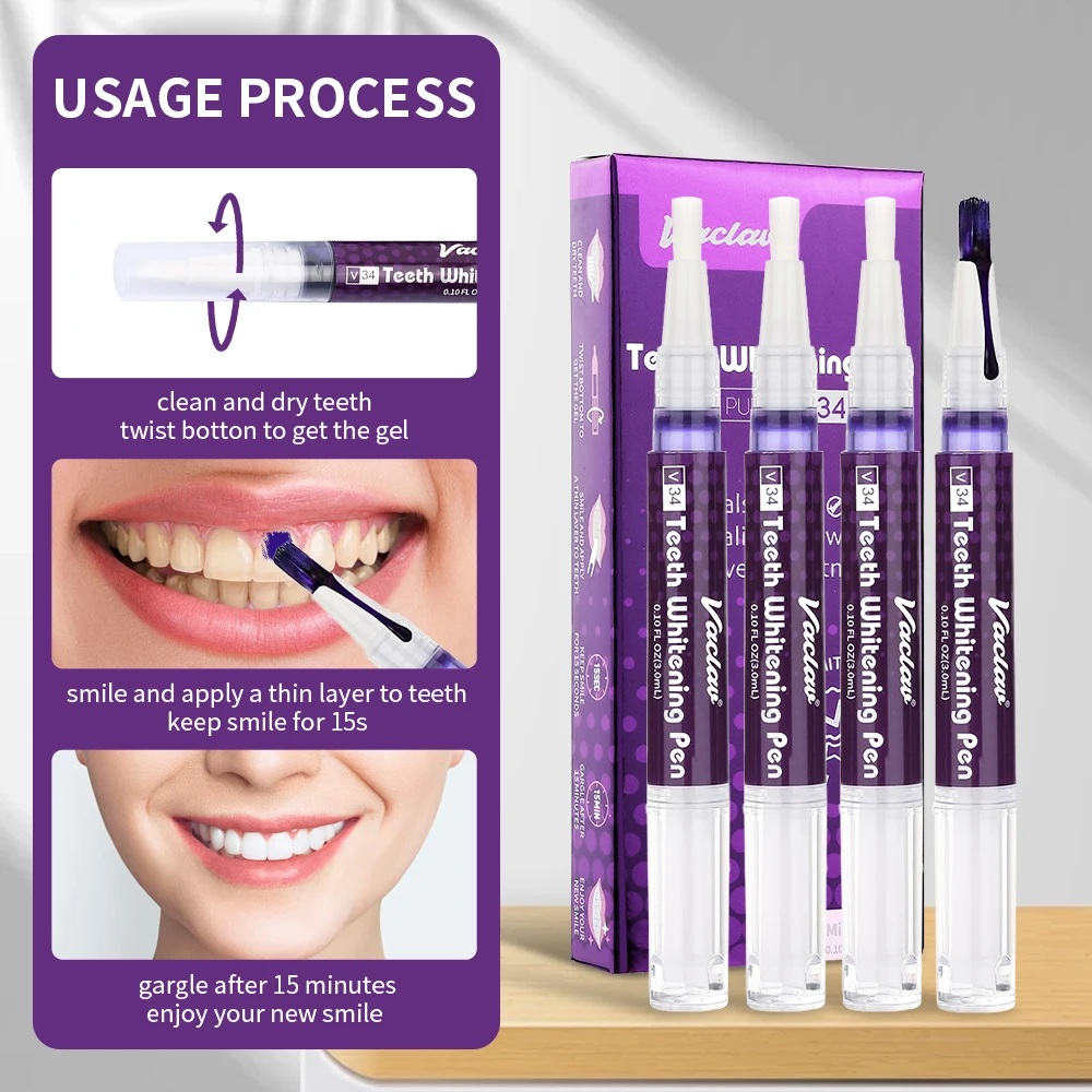 Vaclav V34 Purple teeth whiten - Teeth Whitening Remedies reseña y precio